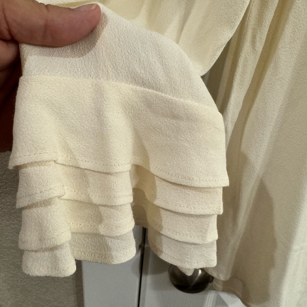 Soft Surroundings V-neck button down blouse - Picture 4 of 9